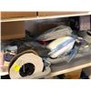 Image 1 : Shelf lot full of assorted special effects productions industry materials for props - fabrics/ ladie
