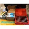Image 2 : Large group of assorted milling machine parts/ heavy vice/ assorted bits etc. - comes w/ rolling Mas