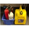 Image 1 : Three fire extinguishers & 5.3 gallon diesel jerry can
