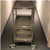 Image 2 : Stainless steel 3 tier commercial food & beverage industry rolling service cart - 23 1/2in across x 