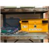 Image 1 : Shelf lot w/ yellow toolbox & assorted tools