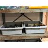 Image 1 : 2 grey plastic bins of assorted hand tools