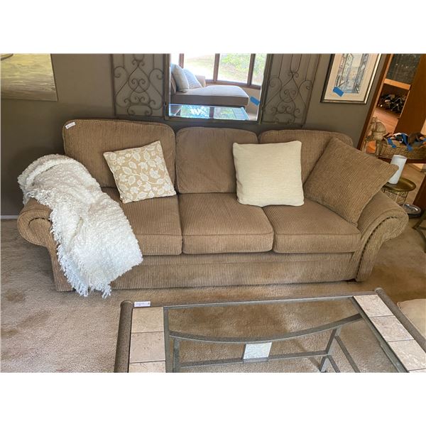 Courderoy Couch & Throw Pillows