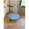 Image 1 : 2-Tier Glass-Top End Table on Wheels