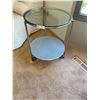 Image 3 : 2-Tier Glass-Top End Table on Wheels