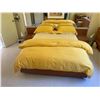 Image 1 : Queen Size Bed (Foam Mattress, Bed frame with attached end tables, Bedding)