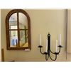 Image 1 : Window Frame Mirror, Circular Wall Mirror, Wall Candelabra