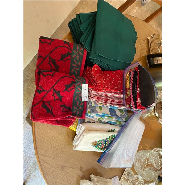 Assorted Placemats, Aprons, Chefs Hat, Towels & More