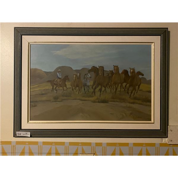 Original Western Painting by P.W. Gorman