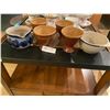 Image 1 : 4 Clay Pottery Cups, 2 Bowls, Serving Platter