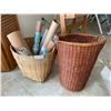 Image 2 : 2 Wicker Baskets & Liners