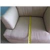Image 9 : Beige Upholstered Armchair 35"x23"x28"H w/ Matching Ottoman 35"x22"x14"H