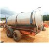 Image 4 : STAINLESS STEEL WATER TANK TAILER, 2000 GALLON, GAS ENGINE, WATER PUMP WITH HOSE & MIXER TANK (C3)