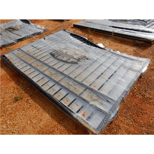 GREAT BEAR 20' WROUGHT IRON GATE, DEER SCENE (C6)