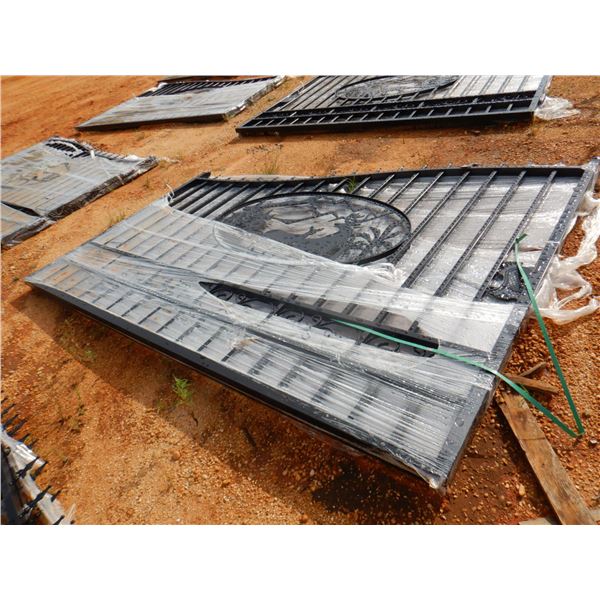 GREAT BEAR 20' WROUGHT IRON GATE, DEER SCENE (C6)