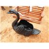 Image 1 : ALUMINUM SWAN METAL ART PLANTER