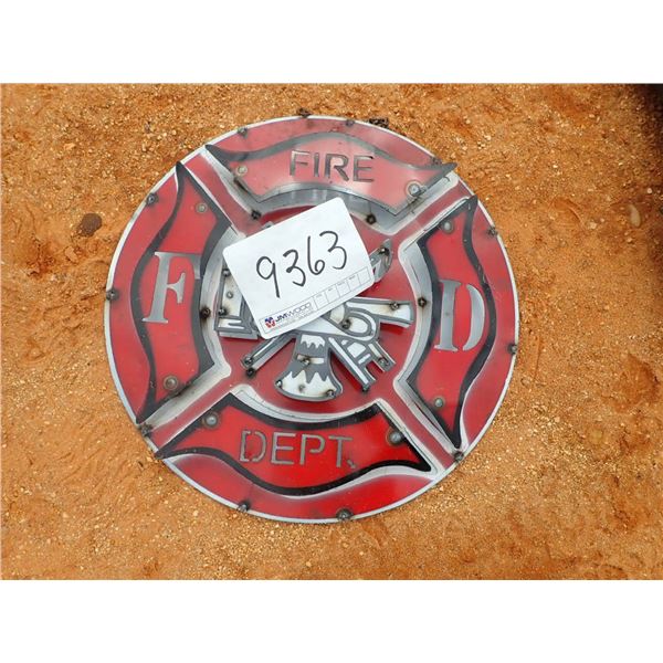 METAL FIRE DEPT SIGN  (C6)
