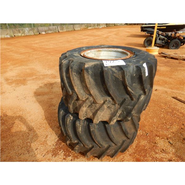 (2) 42 X 25-00.20 TIRES & RIMS NHS (C7)