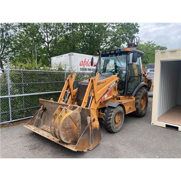 2007 CASE SUPER M 580 BACKHOE TRACTOR, ORANGE, VIN N6C412609