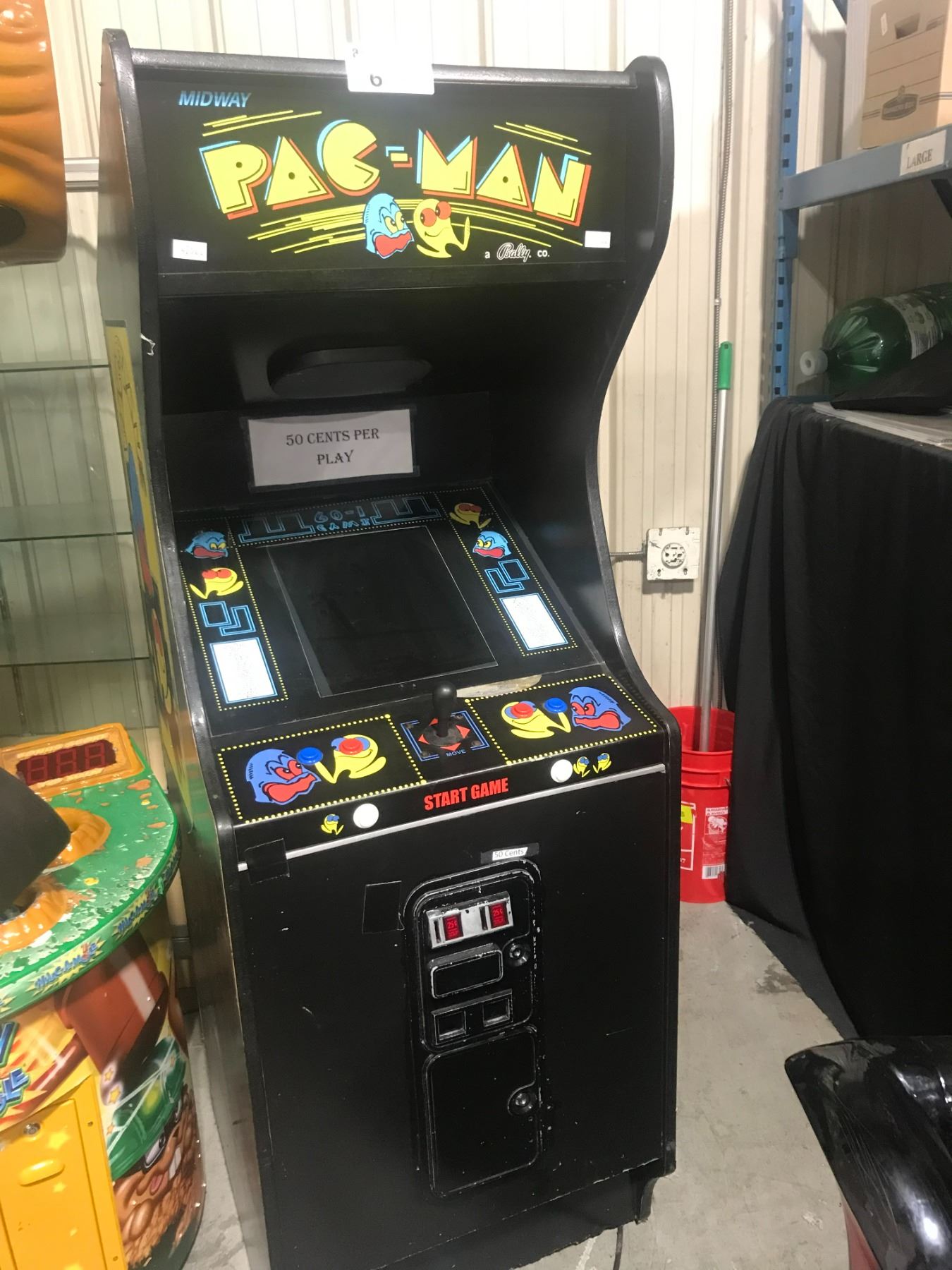 PAC-MAN UPRIGHT SINGLE PLAYER COIN OPERATED ELECTRIC MULTI-GAME ARCADE ...