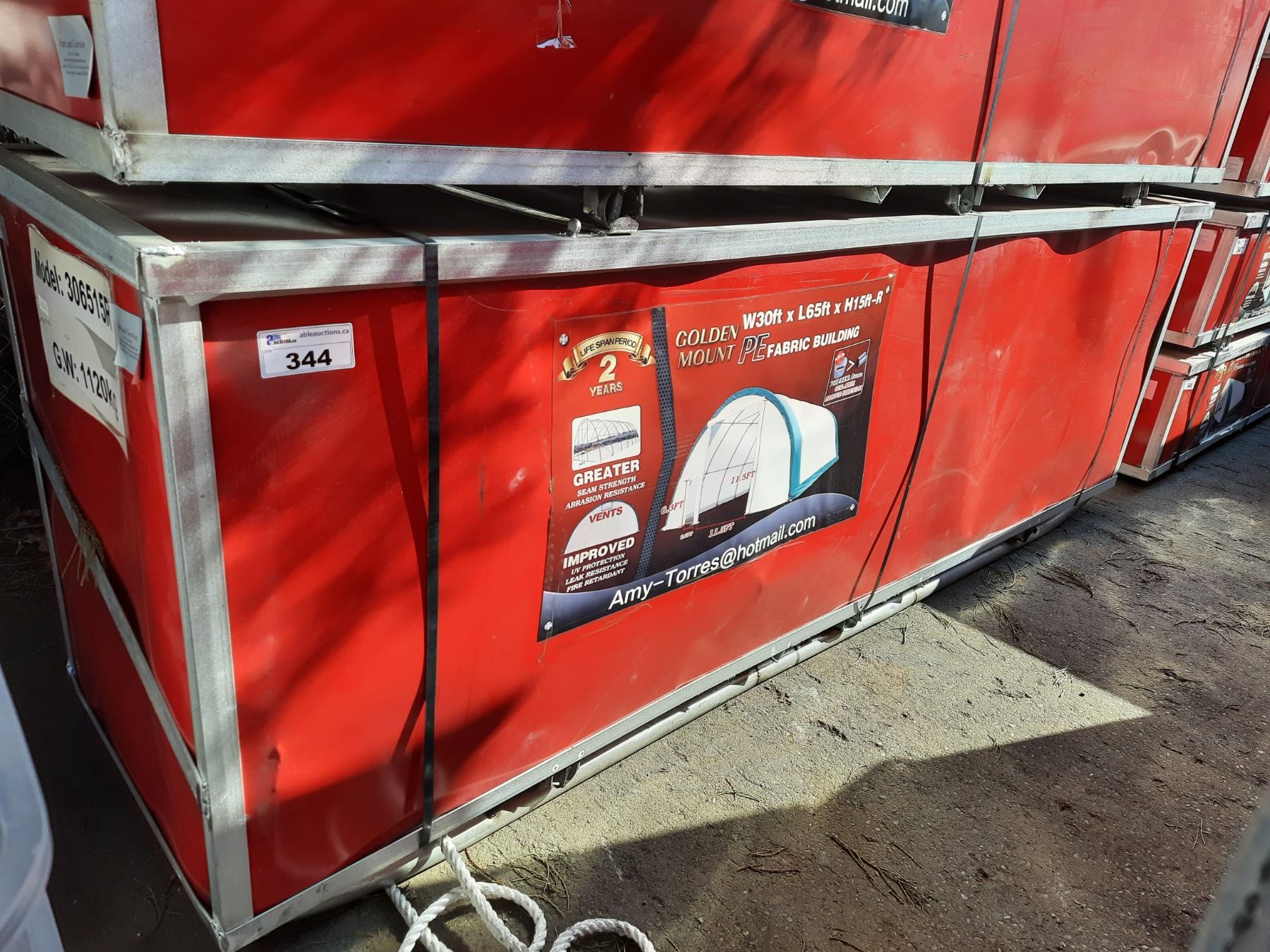 GOLDEN MOUNT PE FABRIC BUILDING H15' X L65' X W30' UV PROTECTION, LEAK RESISTANT, FIRE RETARDANT GOLDEN MOUNT PE FABRIC BUILDING H15' X L65' X W30' UV PROTECTION, LEAK RESISTANT, FIRE RETARDANT