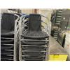 Image 2 : 10 BLACK / CHROME STACKING OUTDOOR CAFE PATIO CHAIRS