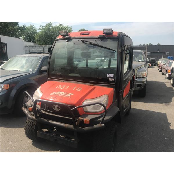 2017 KUBOTA X1100 C, 2 DR RTV, ORANGE, VIN# A5KC2GDBTHG039291