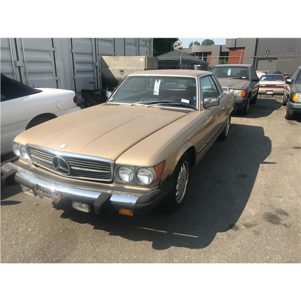 1981 MERCEDES BENZ 380 SLC, 2DR COUPE, BROWN, VIN # WDBBA25A6BB002845