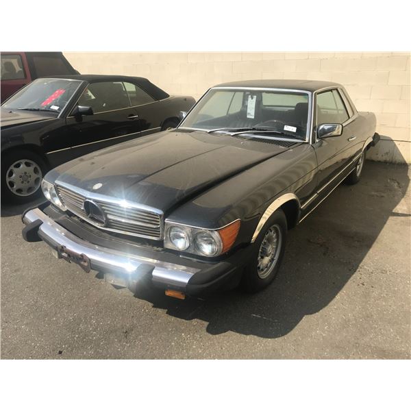 *TOW* 1980 MERCEDES BENZ 107 450 SLC, 2DR COUPE, BLACK, VIN 10702412028229