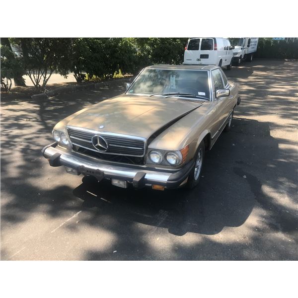 *TOW* 1982 MECEDES BENZ 107 380 SL, 2DR COUPE GOLD, VIN # WDBBA45A9CB015358