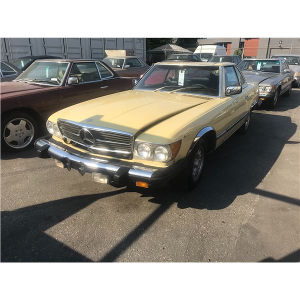 1979 MERCEDES BENZ 107, 2DR COUPE, YELLOW, VIN 10704412050441