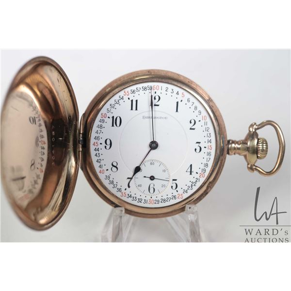Burlington pocket watch, grade 108, model 6, serial no. 3231159, size 16S, 21 jewel in gold filled B