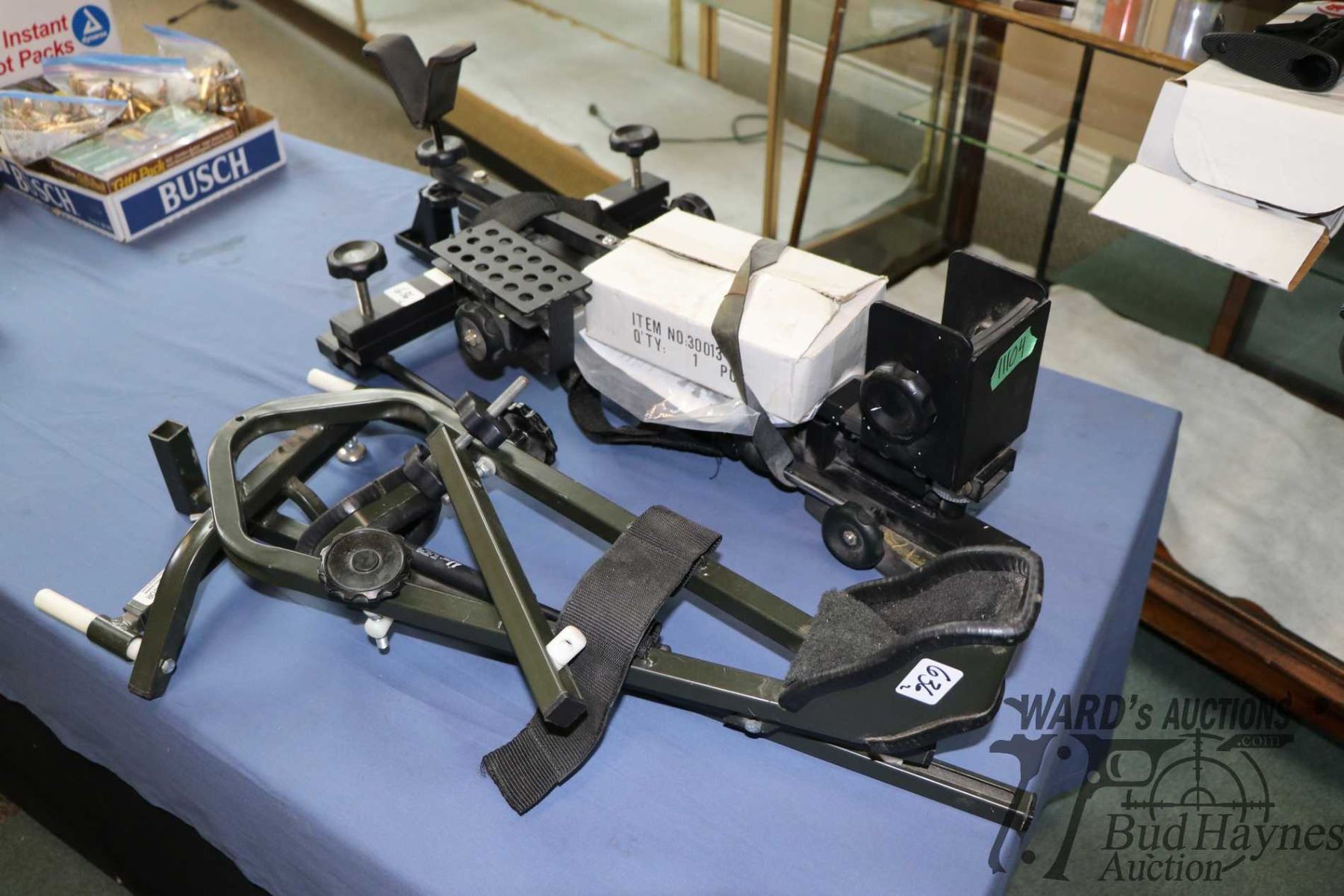 Lahti Rifle Evaluator shooting rest and Hyskore Dangerous Game Machine rest