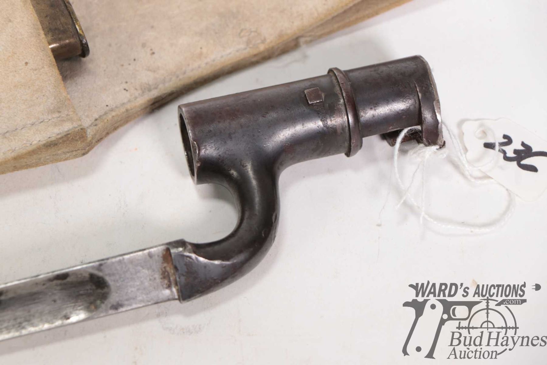 Enfield- Snider triangular bayonet with leather scabbard and belt holster