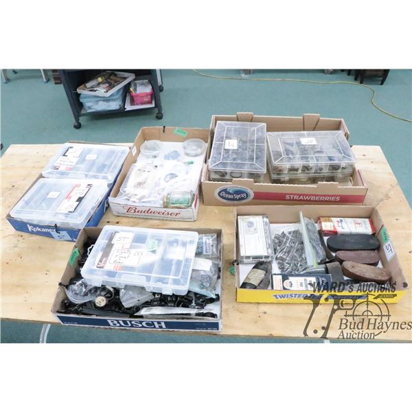 Large selection of firearms parts and accessories including barrel bands, screws, trigger guards, sp