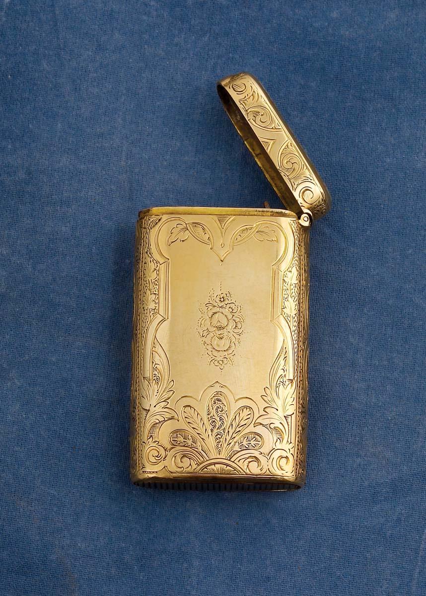 Gold & Gold Quartz Match Safe