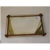 Image 1 : Vintage Mirror Bottom Serving Tray Glass Handle 14" x 9"