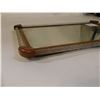 Image 3 : Vintage Mirror Bottom Serving Tray Glass Handle 14" x 9"