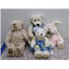 Image 1 : Lot of 4 Collector Bears Plush Collectible Boyds Merrythought