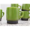 Image 4 : Green Fire King Mugs Set of 10 Vintage Mid Century