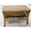 Image 2 : Wicker Dark Outdoor Patio Sunroom Table Woven Rustic 27" x 17"
