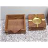 Image 2 : Vintage Wooden Smokers Set Cigar Ashtray Containers