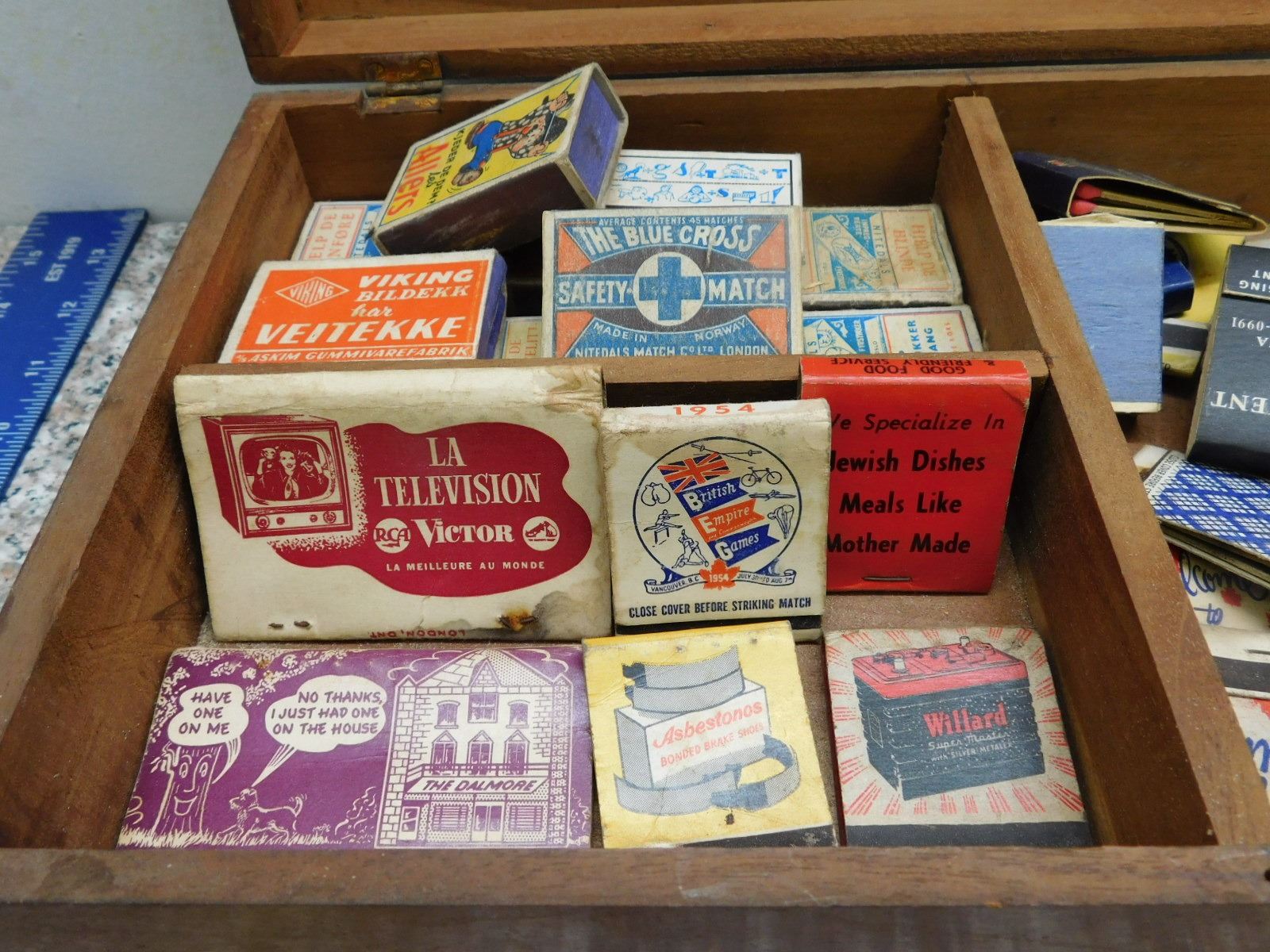 Box of Matchbooks Matchstick Matchboxes Collectible Pin Up Vintage