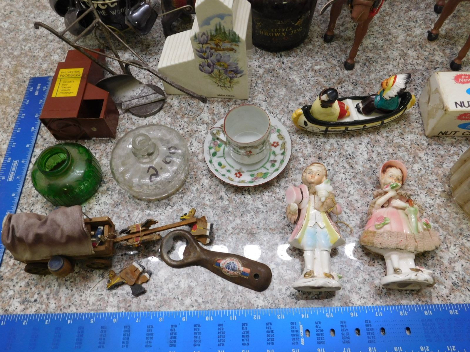 Vintage Lot of Tchotchke Knick Knack Items Collectible Rustic Farm Decor