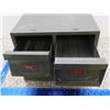 Image 4 : Index Filing Cabinets / Library Card Cases Metal Small Pair of 2-Drawer Units