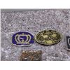 Image 2 : Lot of 5 Assorted Belt Buckles Metallic Crown Royal Captain Morgan Misc Novelty