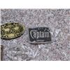 Image 4 : Lot of 5 Assorted Belt Buckles Metallic Crown Royal Captain Morgan Misc Novelty