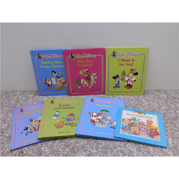 Lot of 6 Walt Disney Childrens Activity Books 1984 Muppet Babies Meet The Muppets