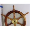 Image 2 : Wooden Captains Wheel Ship Boat Navigation Pirate 2ft Diameter