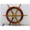 Image 5 : Wooden Captains Wheel Ship Boat Navigation Pirate 2ft Diameter
